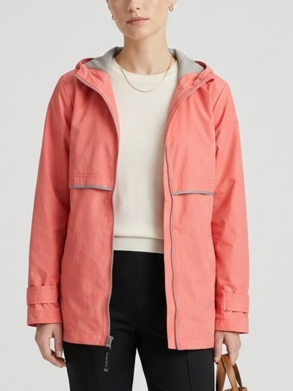 Charles River Coral Pink Rain Jacket Kids Large 14/16 Fits Women XSP
